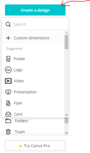 اداة Canva لإعداد التصاميم جاهزة اداة Canva لإعداد التصاميم جاهزة